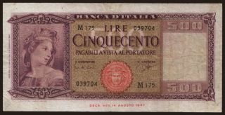 500 lire, 1961