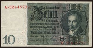 10 Reichsmark, 1929, K/G