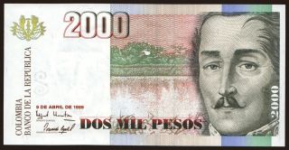 2000 pesos, 1999