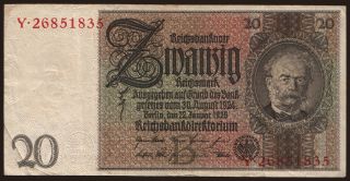 20 Reichsmark, 1929, B/Y