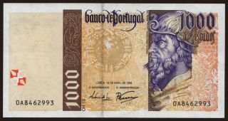 1000 escudos, 1996
