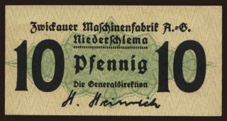 Niederschlema/ Zwickauer Maschinenfabrik A.G., 10 Pfennig, 1918