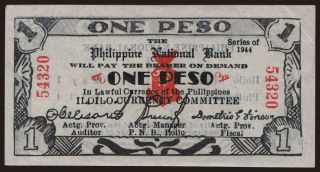 Iloilo, 1 peso, 1944