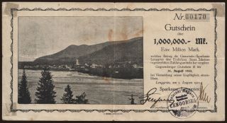 Lenggries/ Sparkasse, 1.000.000 Mark, 1923