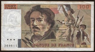 100 francs, 1991