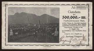 Lenggries/ Sparkasse, 500.000 Mark, 1923