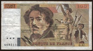 100 francs, 1984