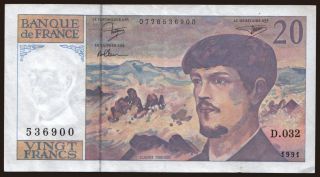 20 francs, 1991