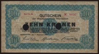 Warnsdorf, 10 Kronen, 1918