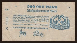 Waldenburg/ Niederschlesisches Steinkohlensyndikat G.m.b.H., 500.000 Mark, 1923