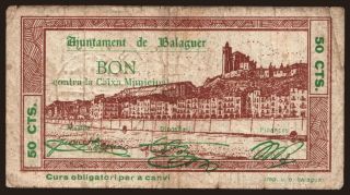 Balaguer, 50 centimos, 1937