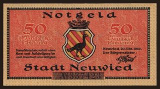 Neuwied, 50 Pfennig, 1919