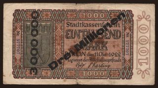 Berlin/ Magistrat der Reichshauptstadt, 3.000.000 Mark, 1923