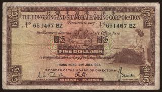 5 dollars, 1967