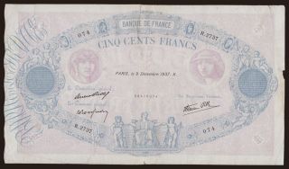 500 francs, 1937