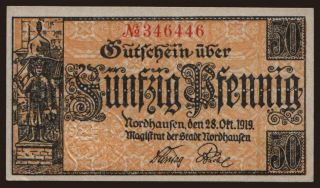 Nordhausen, 50 Pfennig, 1919