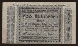 Sodingen/ Amt, 500.000.000.000 Mark, 1923