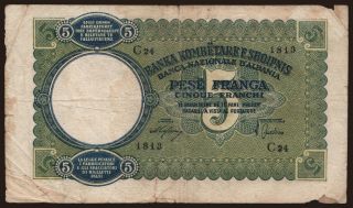 5 franga, 1939
