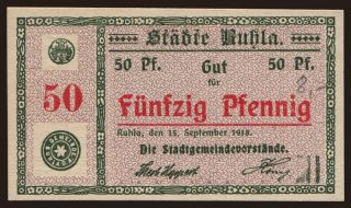 Ruhla, 50 Pfennig, 1918