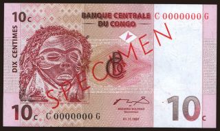 10 centimes, 1997, SPECIMEN
