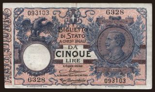 5 lire, 1924