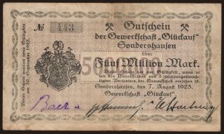 Sondershausen/ Gemeinde, 5.000.000 Mark, 1923