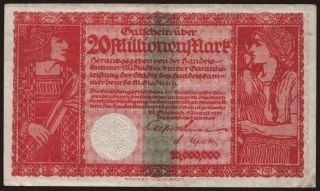 München-Gladbach/ Handelskammer, 20.000.000 mark, 1923