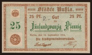 Ruhla, 25 Pfennig, 1918