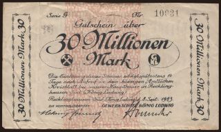 Recklinghausen Süd/ Gewerkschaft König Ludwig, 30.000.000 Mark, 1923