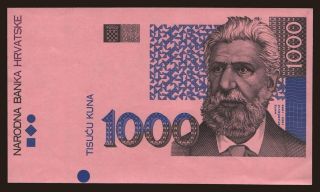 1000 kuna, 1993, (trial)