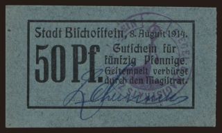 Bischofstein/ Stadt, 50 Pfennig, 1914