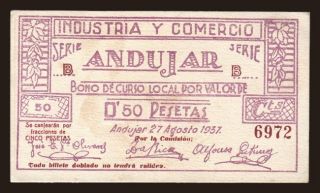Andujar, 0,50 pesetas, 1937
