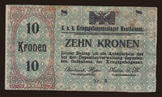 Mauthausen, 10 kronen, 1915, Depositen-...