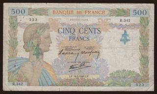 500 francs, 1940