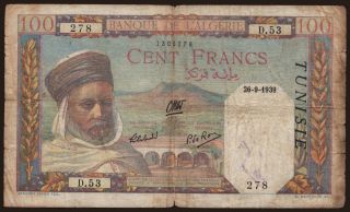 100 francs, 1939