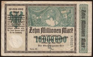 Worms/ Stadt, 10.000.000 Mark, 1923