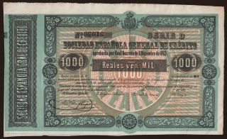 Barcelona/ Sociedad Española General de Crédito, 1000 reales, 186x