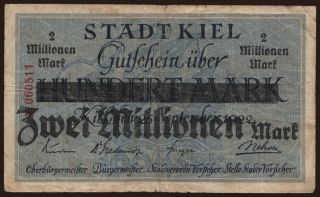 Kiel/ Stadt, 2.000.000 Mark, 1923