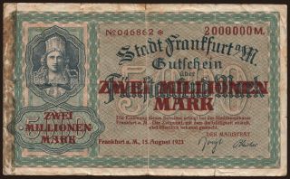 Frankfurt am Main/ Stadt, 2.000.000 Mark, 1923