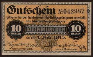 Kleinmünchen, 10 Heller, 1915