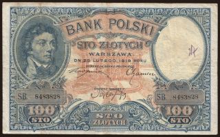 100 zlotych, 1919