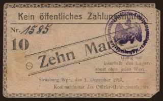 Strasburg, 10 Mark, 1917