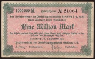 Stollberg/ Bezirksverband der Amtshauptmannschaft, 1.000.000 Mark, 1923