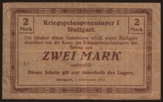 Stuttgart, 2 Mark, 1917
