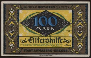 Annaberg/ Altershilfe der Stadt, 100 Mark, 1923