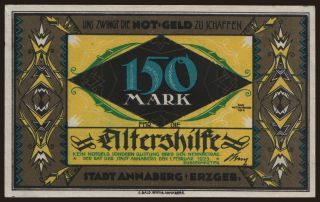 Annaberg/ Altershilfe der Stadt, 150 Mark, 1923