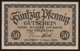 Düben, 50 Pfennig, 1919