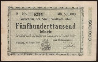 Wülfrath/ Stadt, 500.000 Mark, 1923