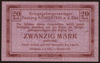 Königstein, 20 Mark, 1915