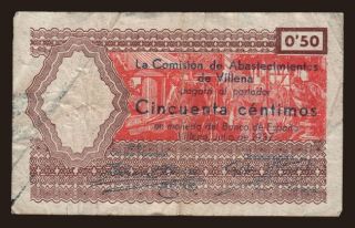 Villena, 50 centimos, 1937